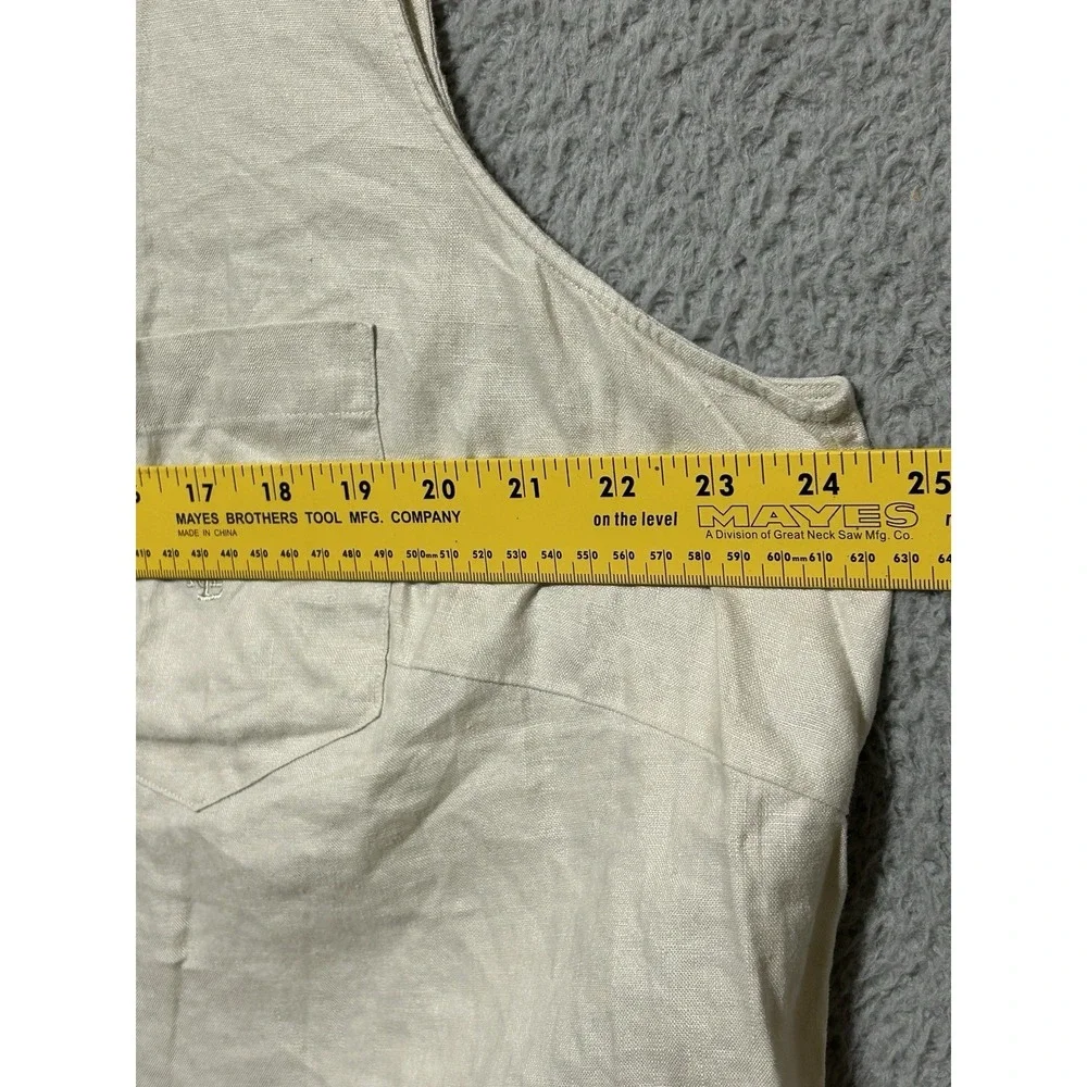 Lauren Ralph Lauren Womens 1X 100% Linen‎ Vest Minimalist Lightweight Beach